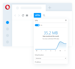 Opera VPN prehliadač
